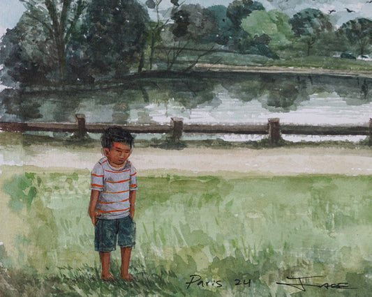 Un lago en invierno / Original Piece