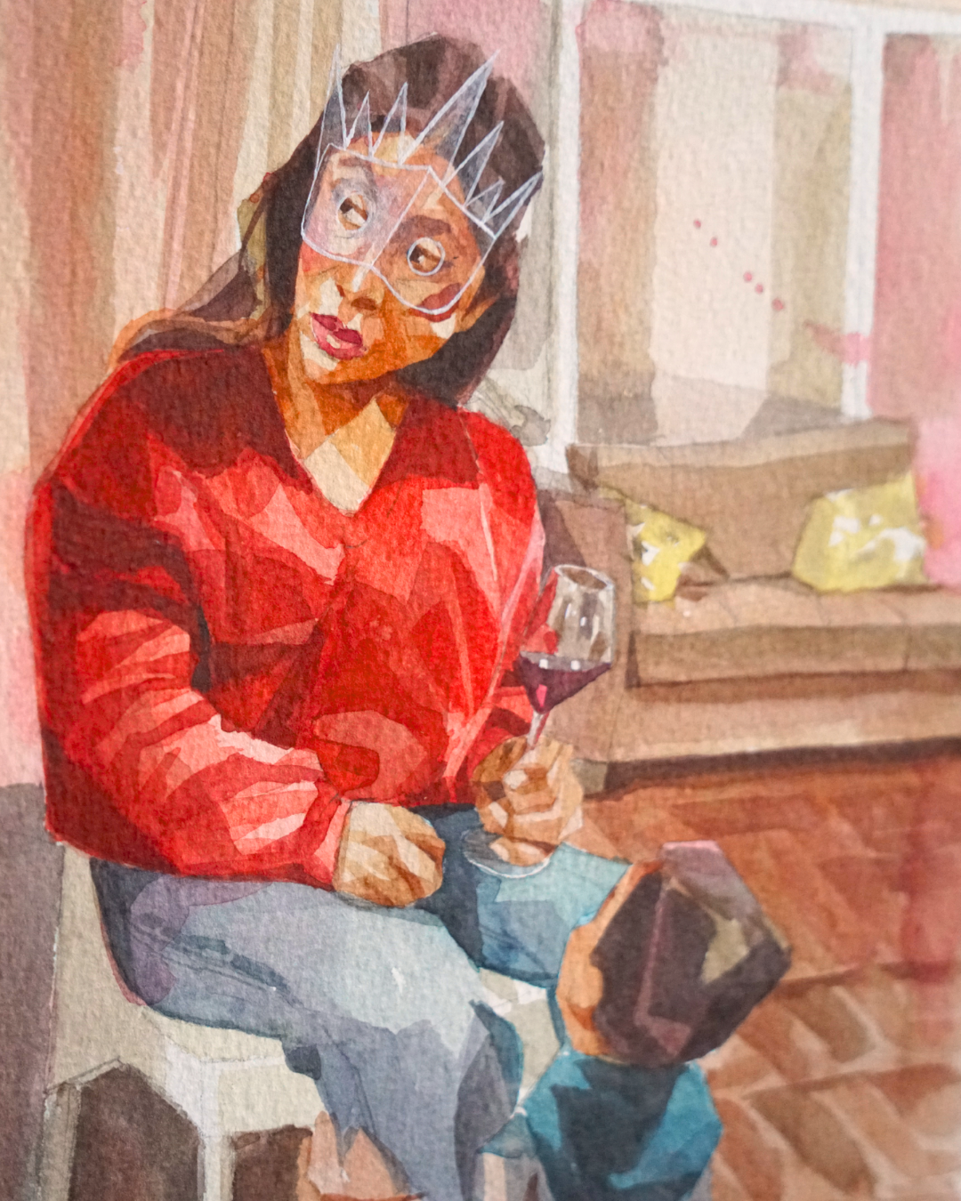 Una copa de vino / Original Piece