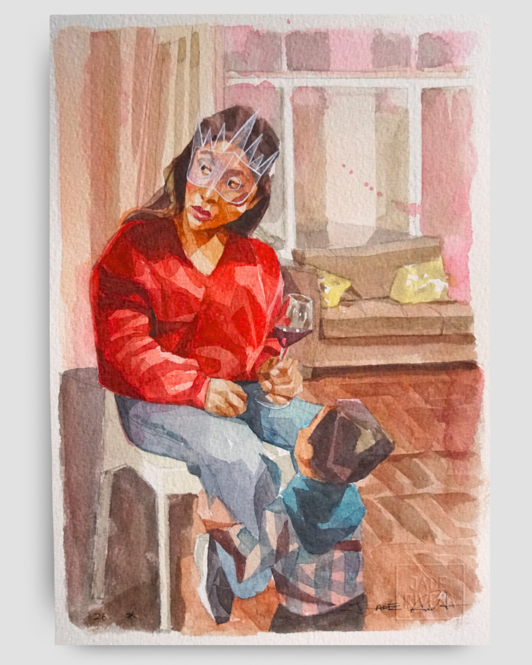 Una copa de vino / Original Piece